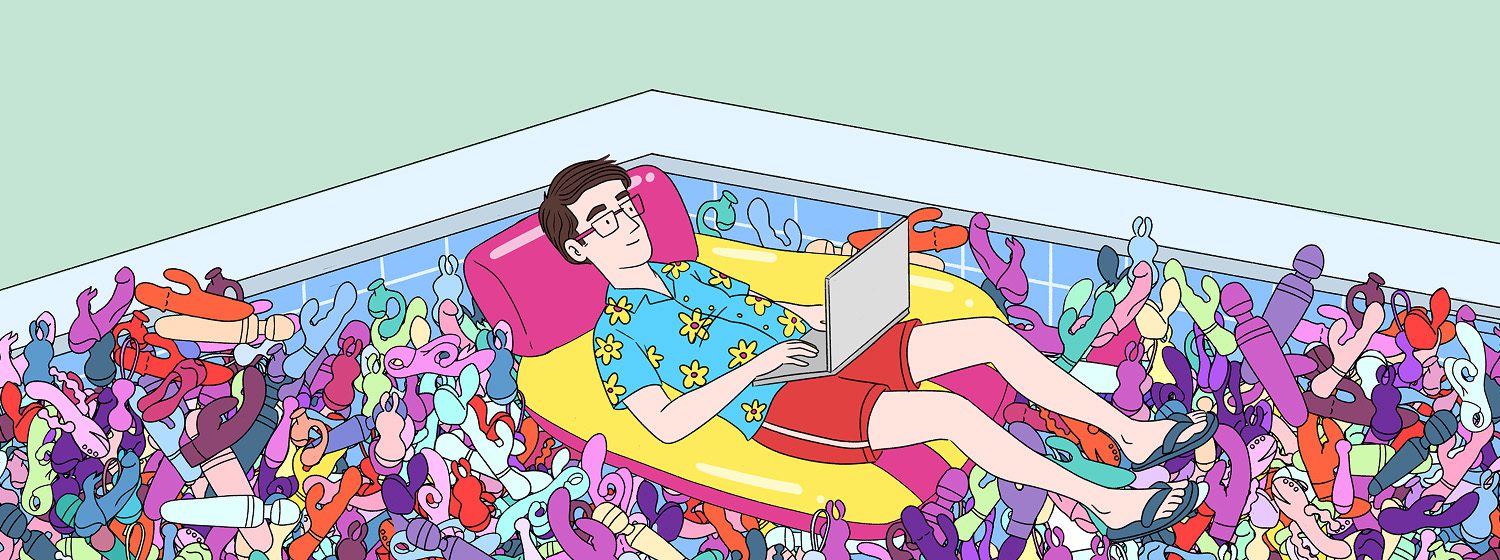 Viber coder in a pool of vibrators.